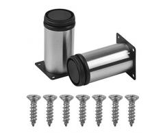 4 Patas de Metal Ajustables para Muebles de Cocina, mesas, de Acero Inoxidable de 10 cm para armarios, Muebles de Oficina, sofá, metálico, f34t