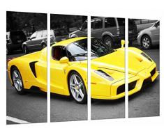 Poster Fotográfico Coche Ferrari Amarillo Tamaño total: 131 x 62 cm XXL