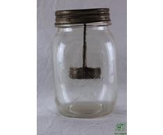 DRW - Bote de Cristal portavelas 8,5x13 cm