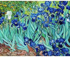 Legendarte Cuadro Lienzo, Impresión Digital - Lirios Vincent Van Gogh, cm. 80x100 - Decoración Pared