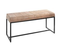 Haku MÃ¶bel Banco, Metal, Negro-marrÃ³n, 38 x 100 x 48 cm