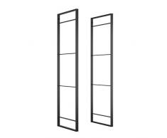 EMUCA - Estructura para estantería Estilo Industrial, Estanteria Pared, Altura 1150 mm, Acero, Pintado Negro