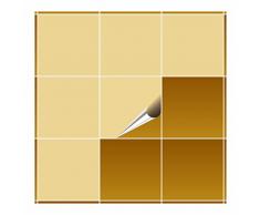 Adhesivo para azulejos para baño y cocina – 20 x 20 cm – Vainilla brillante – 250 adhesivos para azulejos para pared azulejos