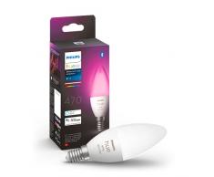 Philips Hue Bombilla Inteligente Vela LED E14, 52 W, con Bluetooth, Luz Blanca y de Colores, Compatible con Alexa y Google Home