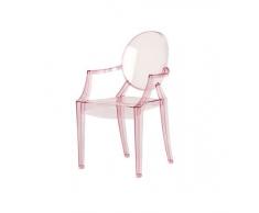 Kartell 2852Y2 Lou Lou Ghost - Silla infantil, color rosa transparente