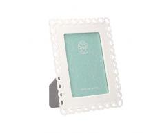 La Porcelana Blanca - Marco de fotos rectangular perforado para fotos, 10 x 15 cm, en caja de regalo