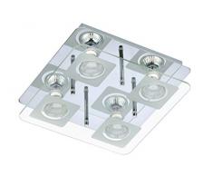 Briloner Leuchten 3514-048 Super Living - Lámpara de techo (4 LED GU10, cromo)