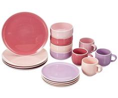 Creatable 20689 Lady Like - Vajilla (16 piezas, gres), multicolor