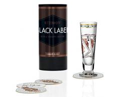 RITZENHOFF Black Label Sascha Morawetz - Vaso de chupito (cristal, 40 ml, con cinco tapas)