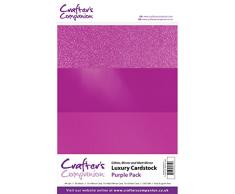 Crafters Companion CP-LMIX-PURP Lustroso A4 Cartulina Espejo Brillo y Matt Pack-30 Hojas-Morado, 23.5 x 37 x 1 cm