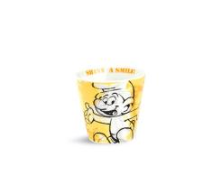 I Puffi ppu83/4G Vasos Caffe, Modelo Pitufo Felice, Porcelana, Amarillo, 4Â Unidad