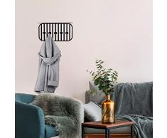 OJOS Gancho de pared de metal negro 55 x 10 x 30 cm decoración salón dormitorio â Aesthetic Room Decor â Decoración de pared, impresión artÃstica, 494PYT1107