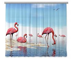 AG Design FCSXXL 7423 Cortinas, Tela, Multicolore, 280 x 245 cm