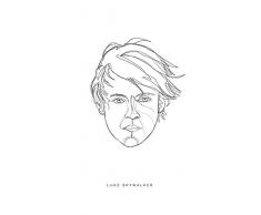 Komar Wandbild Von Star Wars Classic Force Faces Luke | Kinderzimmer, Jugendzimmer, Dekoration, Kunstdruck | ohne Rahmen | WB102-50x70 fotomural, carbÃ³n