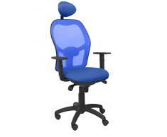 Piqueras Y Crespo (PIQU7) Silla Jorquera Malla Asiento Bali Azul con cabecero Fijo Oficina, Talla unica