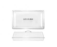 H&H - Vitrina para dulces, de policarbonato transparente, rectangular, 54 x 33 x 17 cm