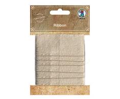 Ursus 40570007 - Cinta de tela (3 x 100 cm, ideal para manualidades, decoraciÃ³n y embalaje), diseÃ±o vintage, color beige