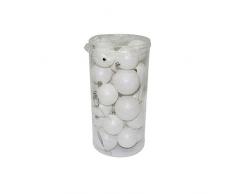 Euronatale Bufandas Bolas Navidad, Color Blanco, 16Â x 36Â cm, 24Â Piezas