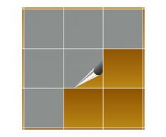 Adhesivo para azulejos para baño y cocina – 20 x 20 cm – gris brillante – 20 adhesivos para azulejos de pared
