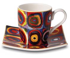 Goebel Taza de cafÃ© Espresso Wassily Kandinsky Cuadrados - Artis Orbis, 10,5 x 10,5 x 6,5 cm