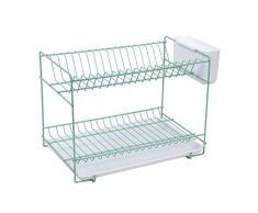 Sauvic Fregadero Escurreplatos, Acero con Recubrimiento plÃ¡stico anticorrosivo de Color Gris, PequeÃ±o