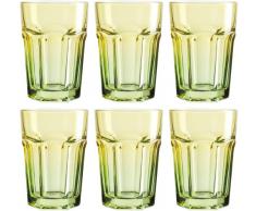 Josef Mäser GmbH Serie Country - Vasos (40 cl, 6 unidades), color amarillo y verde