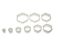 silikomart Set de Cortapastas con Forma Hexagonal