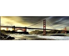 Legendarte PL-127 Cuadro Icono Estadounidense. Impresión Digital sobre Lienzo, Multicolor, 30x90