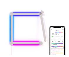 Nanoleaf Lines 90 Grados Starter Kit, 4 Barras de Luz Inteligentes LED RGBW Modulares - Apliques de Pared Interior, Luces Led 16M Colores WiFi, Compatible con Alexa Google, Decoración