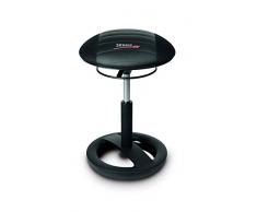 Topstar Sitness Racer Bob Taburete Giratorio, Piel sintética, Negro-Negro, 38.5 x 38.5 x 57.0 cm