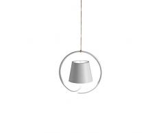 Zafferano Poldina Lámpara Colgante LED Recargable, Luz con Cuerpo de Aluminio, Protección IP54, Apto para Uso Exterior/Interior, Regulable, UE Enchufe - Blanco, 2.2 W
