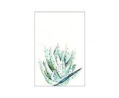 Komar Wandbild Von Aloe Watercolor | Poster, Bild, Wohnzimmer, Schlafzimmer, Dekoration, Kunstdruck | ohne Rahmen | P070C-30x40 fotomural, carbÃ³n