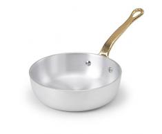 Ollas Agnelli Line 1932 Pan Servir, Aluminio, 3 mm de Espesor, con Mango de latÃ³n, Plata, 10 cm