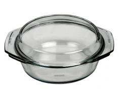 Simax - Recipiente con tapa, hecho de cristal, transparente, 22,5 x 22,5 x 9,3 cm