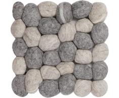 myfelt Hardy II Fieltro Bola de salvamanteles, Cuadrado, Lana Virgen, Gris, 20Â x 20Â cm