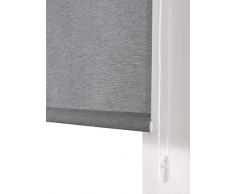 Estoralis BRAN Estor Enrollable Liso Translucido, Poliester, Gris, 130 x 250 cm