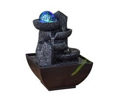 Fuente de Interior Cascada Zen Relajante Luz LED Colorido, DecoraciÃ³n SalÃ³n, Dormitorio, Oficina, Regalos Ãtiles PequeÃ±o Desorden, Fuente de Mesa Circuito Cerrado, H 18cm â Lopo ZenLight