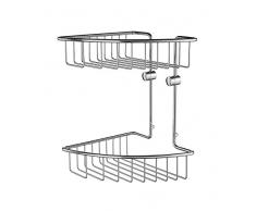 Smedbo jabonera para Esquina casa Doble Cromado, Color Plateado