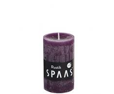 Spaas 12 Velas rÃºsticas sin Perfume, Cera de parafina, Berenjena, 48 mm de diÃ¡metro x 80 mm de Alto