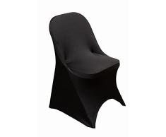 SARO RCZ DÃ©cor - Funda para Silla Plegable de Elastano, 1 Pieza, Color Negro, 45 x 77 cm