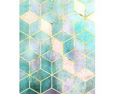 Komar Wandbild Von Mosaik Verde | Poster, Bild, Wohnzimmer, Schlafzimmer, Dekoration, Kunstdruck | ohne Rahmen | P092C-40x50 fotomural, carbÃ³n