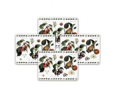 VICTORIANA FRUITS L&P Juego de 4 tapetes individuales, diseño de frutas
