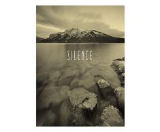 Komar Wandbild Von Word Lake Silence Sand | Poster, Bild, Wohnzimmer, Schlafzimmer, Dekoration, Kunstdruck | ohne Rahmen | P085B-30x40 fotomural, Gelb, Grau, Schwarz