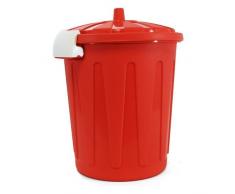 Blim Redonda Basura Papelera con Tapa, 26Â x 32Â cm, 8Â L, Color Rojo