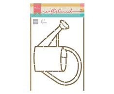 Marianne Design Plantilla de MÃ¡scara, Regadera, para Scrapbooking, Crear Tarjetas y Otras Manualidades con Papel, White, One size