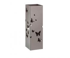DRW Paraguero Mariposas Gris con Gancho para Paraguas pequeÃ±os 15.5x15.5x49 cm