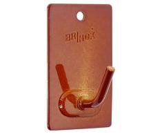 BRINOX Percha Mediana Adhesiva, Porcelana, 2.6x4.3x2.1 cm