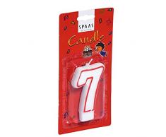 Spaas - Velas de cumpleaÃ±os (12 Unidades, Cera de parafina, 15 x 70 mm), Color Rojo