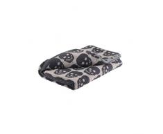 axentia Totenkopf Toallas de baño, Algodón, Antracita/Beige, 50 x 100 cm