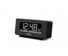 Technoline WT295 - Radiodespertador con Pantalla Positiva y Negativa (120 x 57 x 45 mm), Color Negro Mate